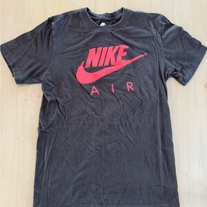 Nike Air Black T-Shirt with Red Logo